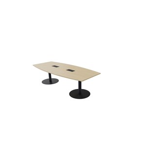 Konferensbord Talk 270x90/120x74 cm Ellips pelarstativ svart