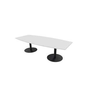 Konferensbord Talk 270x90/120x74 cm Ellips pelarstativ svart