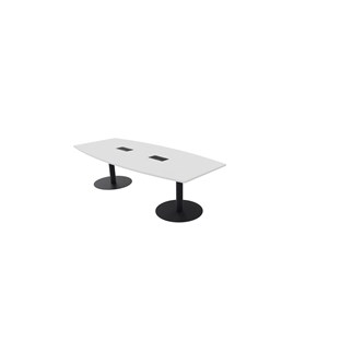 Konferensbord Talk 270x90/120x74 cm Ellips pelarstativ svart