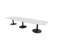 Konferensbord Talk 420x90/120x74 cm Ellips pelarstativ svart