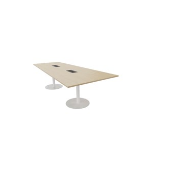 Konferensbord Talk 270x90/120x74 cm Video pelarstativ vitt