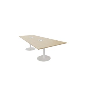 Konferensbord Talk 270x90/120x74 cm Video pelarstativ vitt