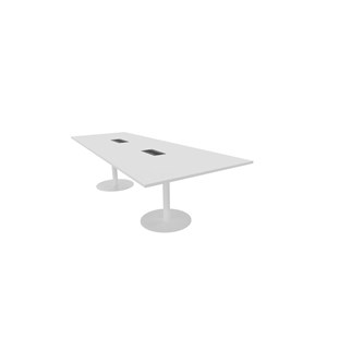 Konferensbord Talk 270x90/120x74 cm Video pelarstativ vitt