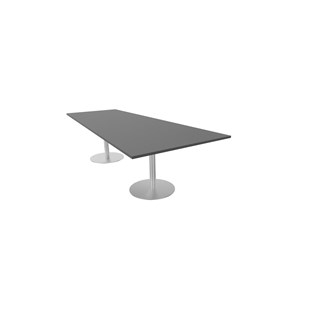 Konferensbord Talk 270x90/120x74 cm Video pelarstativ silver