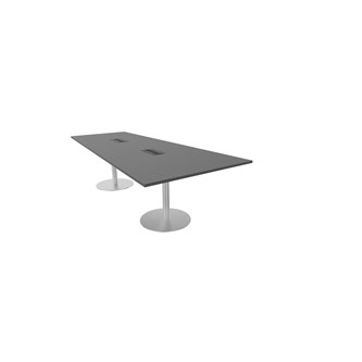 Konferensbord Talk 270x90/120x74 cm Video pelarstativ silver