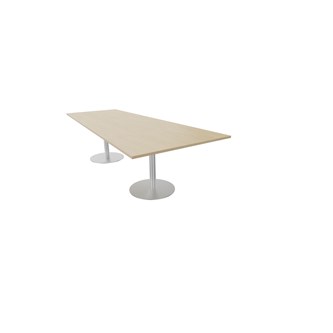 Konferensbord Talk 270x90/120x74 cm Video pelarstativ silver