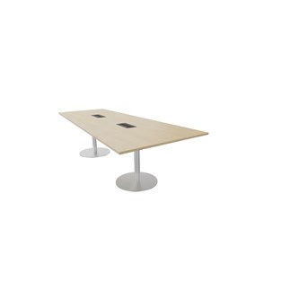 Konferensbord Talk 270x90/120x74 cm Video pelarstativ silver