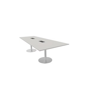 Konferensbord Talk 270x90/120x74 cm Video pelarstativ silver