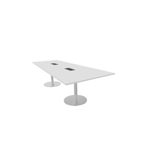 Konferensbord Talk 270x90/120x74 cm Video pelarstativ silver