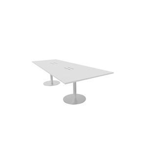 Konferensbord Talk 270x90/120x74 cm Video pelarstativ silver
