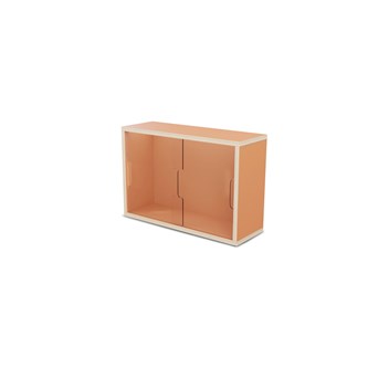 Fixa display 2:1 vägghängd med skjutdörrar i plexi D20
