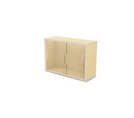 Fixa display 2:1 vägghängd med skjutdörrar i plexi D20