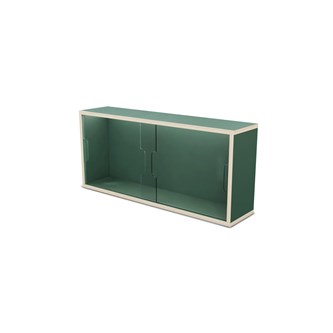 Fixa display 3:1 vägghängd med skjutdörrar i plexi D20