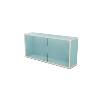 Fixa display 3:1 vägghängd med skjutdörrar i plexi D20