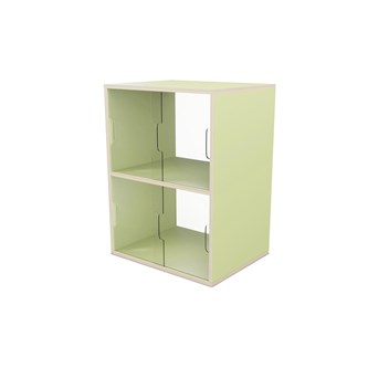 Fixa display 2:2 med skjutdörrar och rygg i plexi D36 D46