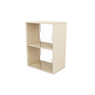 Fixa display 2:2 med skjutdörrar och rygg i plexi D36 D46