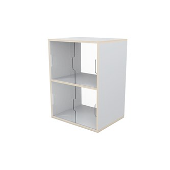 Fixa display 2:2 med skjutdörrar och rygg i plexi D36 D46