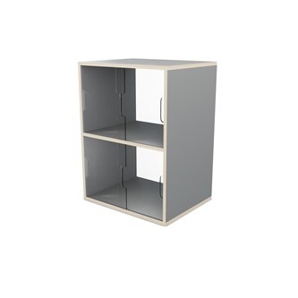 Fixa display 2:2 med skjutdörrar och rygg i plexi D36 D46