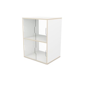 Fixa display 2:2 med skjutdörrar och rygg i plexi D36 D46