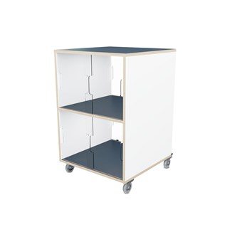 Fixa display dubbel 2:2 på hjul med skjutdörrar & whiteboard D58
