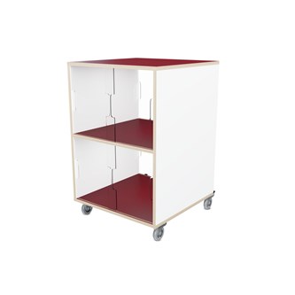 Fixa display dubbel 2:2 på hjul med skjutdörrar & whiteboard D58