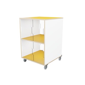 Fixa display dubbel 2:2 på hjul med skjutdörrar & whiteboard D58