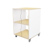 Fixa display dubbel 2:2 på hjul med skjutdörrar & whiteboard D58