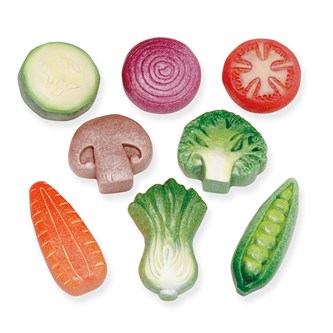 Lekmat grönsaker av sten
