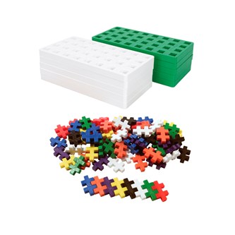 PLUS-PLUS BIG basfärger med basplattor, 400 delar