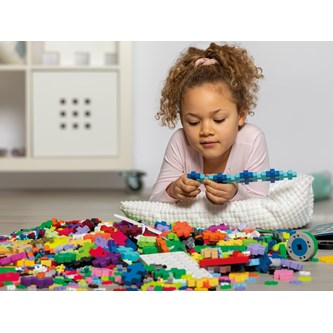 PLUS-PLUS BIG basfärger med basplattor, 400 delar