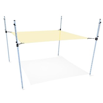 Solsegel Basis 3x3 m, justerbar höjd