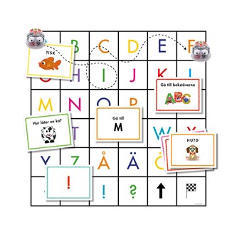 Matta med bokstäver till Blue-Bot/Bee-Bot för förskola
