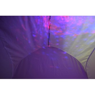 Vitt tält för projicering