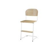 Stol Matte FSC BX sh 45/63 stor sits vitt stativ