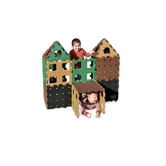 Polydron XL naturfärger, 24 delar