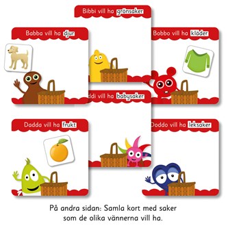 Babblarna Daddas Lotto, kategorier