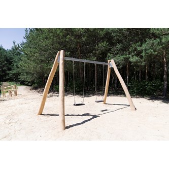 ROBINIA A-gunga med 2 platta gungsitsar