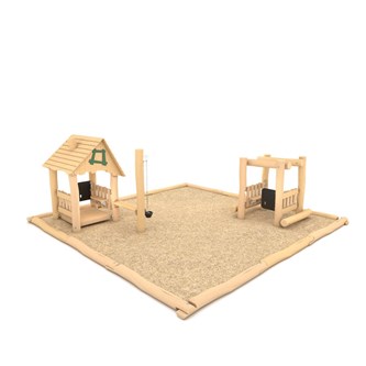 ROBINIA Stor sandlåda med aktivitetshus