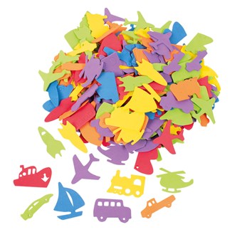 Dekorgummifigurer fordon, 250-pack