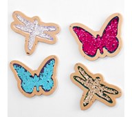 Paljettavlor - Fjärilar och trollsländor 4-pack