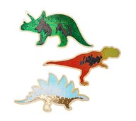 Paljettavlor - Dinosaurier 3-pack
