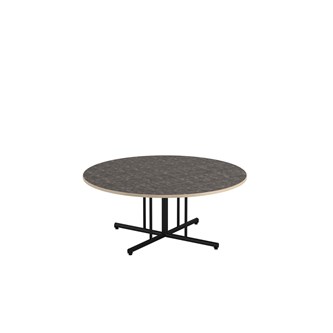 Bord 12:38 BX akustik linoleum runt ø 120 cm pelare svart stativ