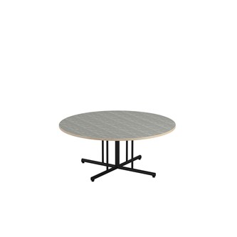 Bord 12:38 BX akustik linoleum runt ø 120 cm pelare svart stativ