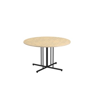 Bord 12:38 BX akustik linoleum runt ø 120 cm pelare svart stativ