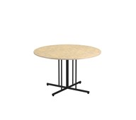 Bord 12:38 BX akustik linoleum runt ø 120 cm pelare svart stativ