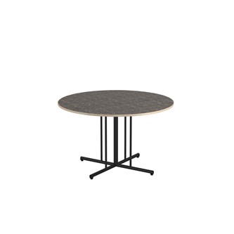 Bord 12:38 BX akustik linoleum runt ø 120 cm pelare svart stativ