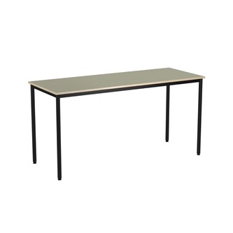 Bord 12:38 BX akustik linoleum 180x70 cm svart stativ