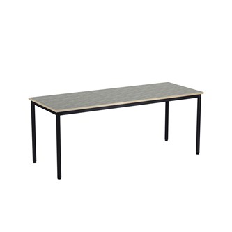 Bord 12:38 BX akustik linoleum 180x70 cm svart stativ