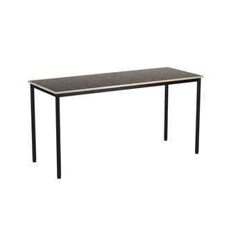 Bord 12:38 BX akustik linoleum 180x70 cm svart stativ