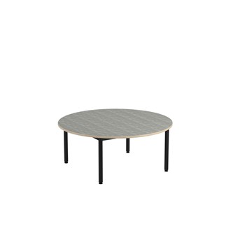 Bord 12:38 BX akustik linoleum runt ø 120 cm svart stativ